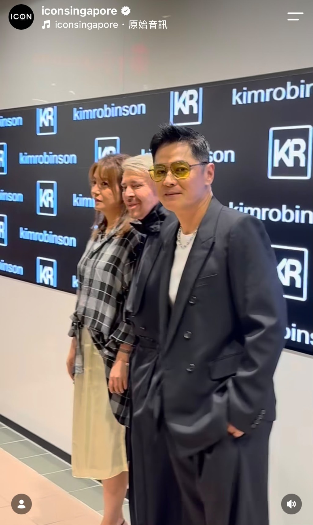 趙薇、Kim Robinson和新加坡男星李南星一起接受傳媒訪問。