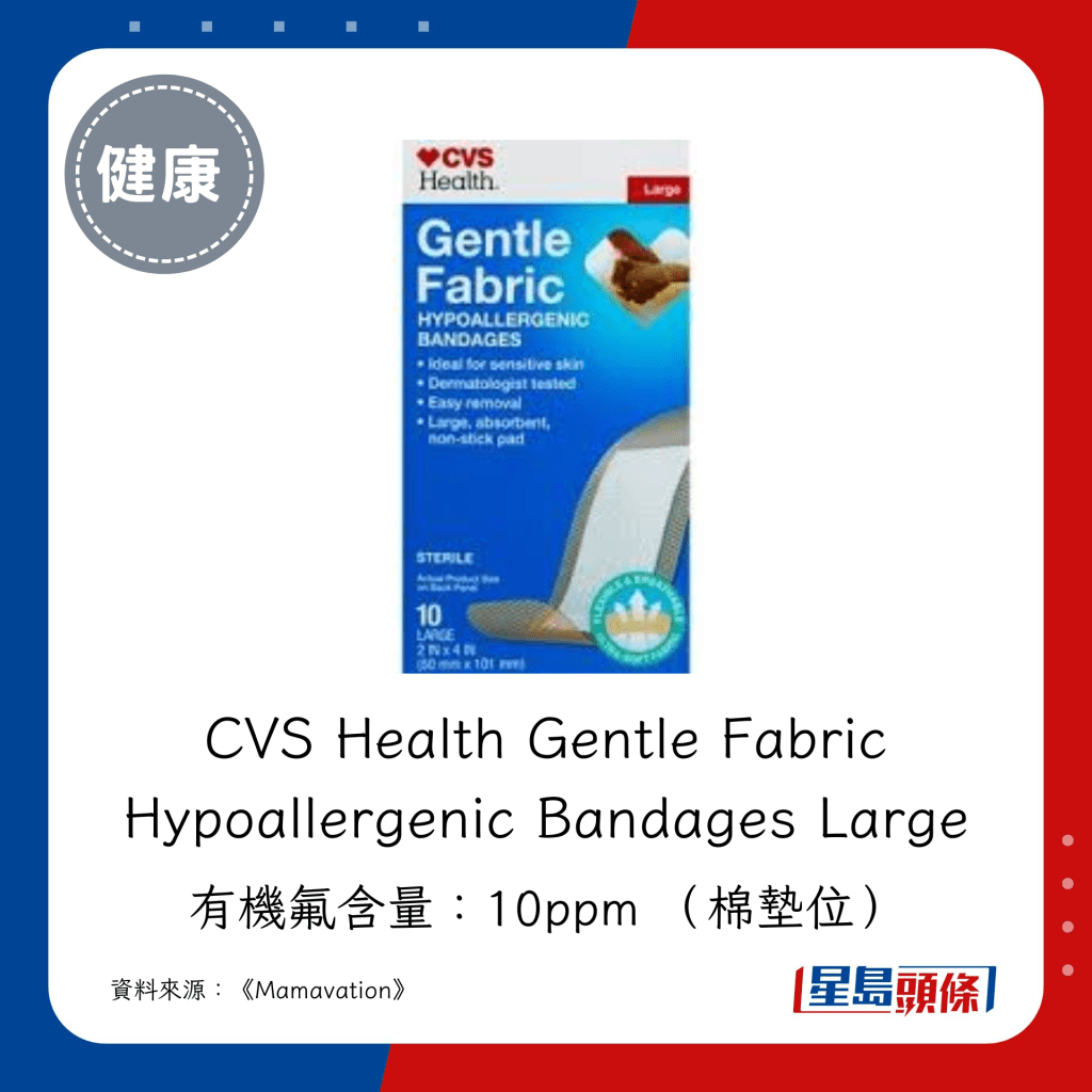 CVS Health Gentle Fabric Hypoallergenic Bandages Large