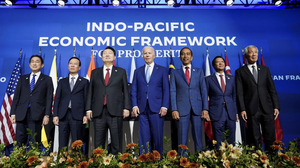 APEC會議期間，印太經濟框架（IPEF）舉行了兩天部長級會議。  路透社
