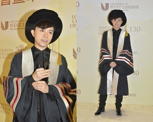 張敬軒有意向學院提議修讀音樂碩士課程，令學位更名正言順。

