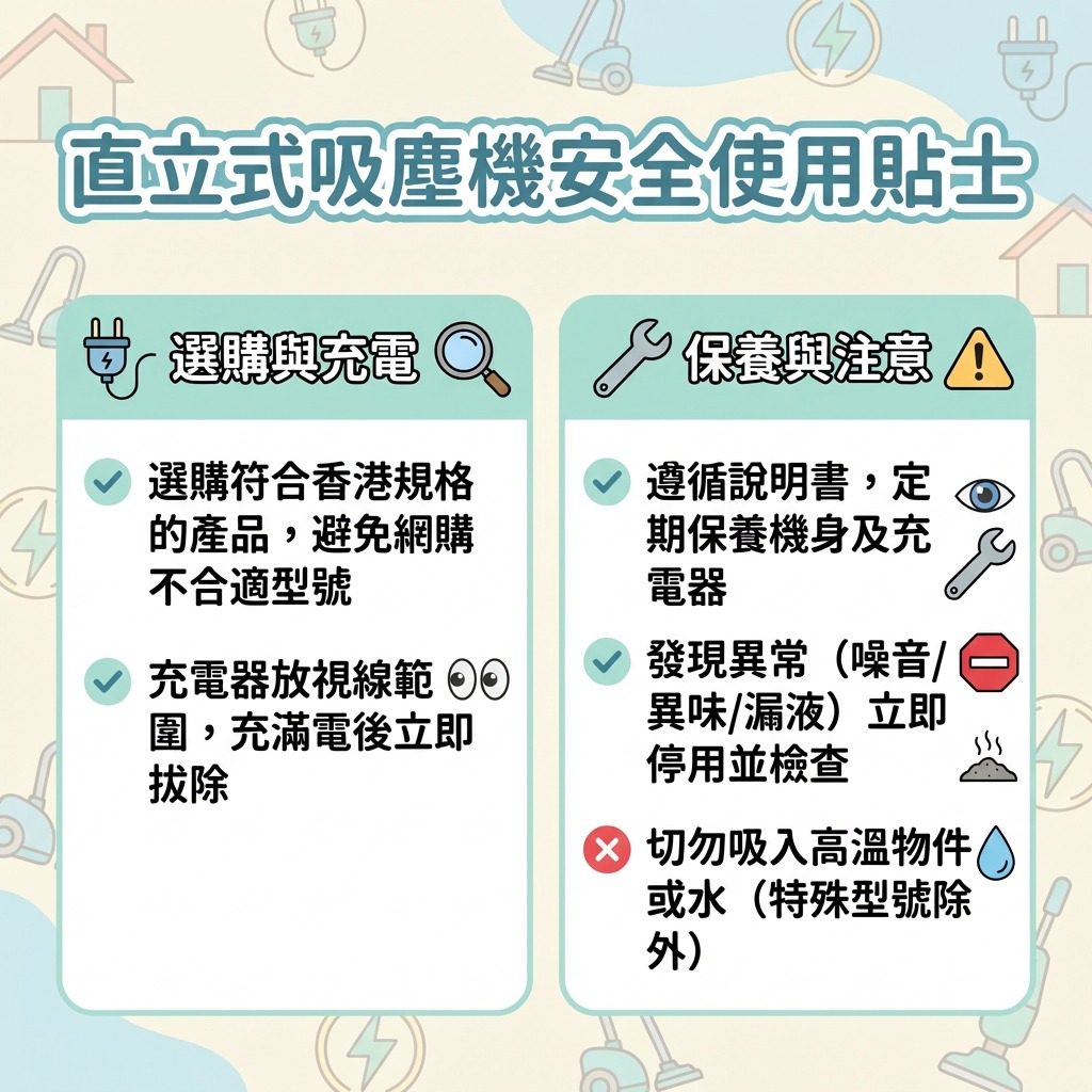 消委會直立式吸塵機安全使用貼士 消委會直立式吸塵機安全使用貼士