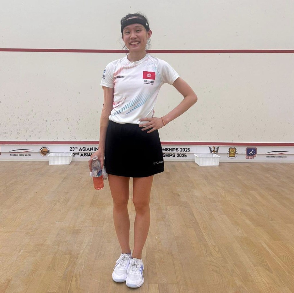 何子樂晉進女單決賽。香港壁總圖 何子樂晉進女單決賽。香港壁總圖