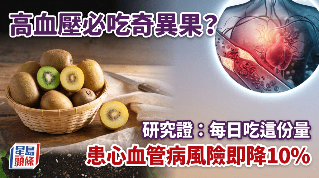  高血壓必吃奇異果？研究證實每日吃這份量 患心血管病風險即降10%