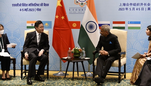 中印外长在印度会晤。