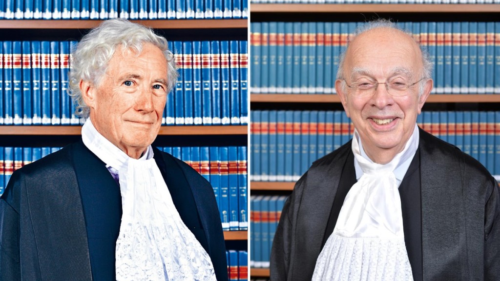 終院非常任法官岑耀信(左)及郝廉思(右)辭職。