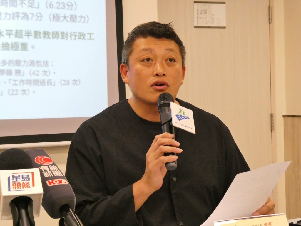 副會長梁國成亦呼籲教師,在工作期間多關心身邊同事。資料圖片 副會長梁國成亦呼籲教師,在工作期間多關心身邊同事。資料圖片