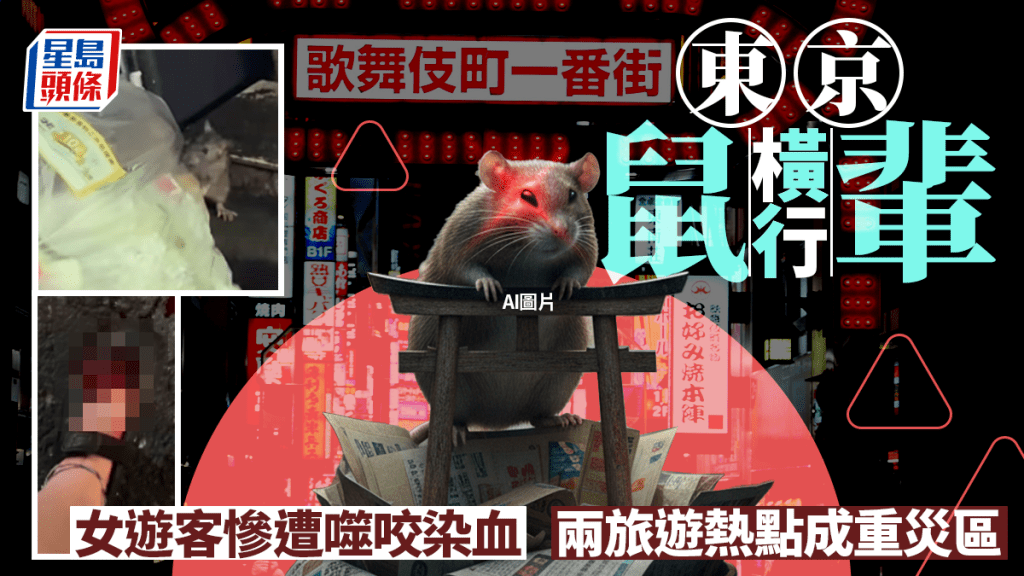 遊日注意 | 東京老鼠橫行街頭咬人 女遊客腳染血叫救護車
