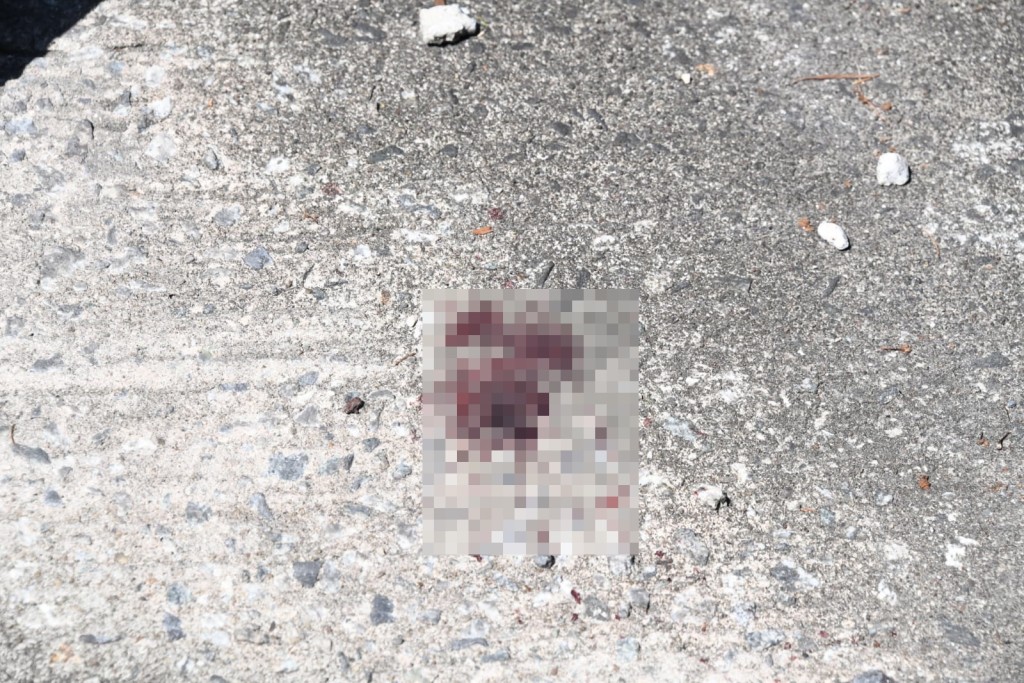 現場遺下少量血跡。