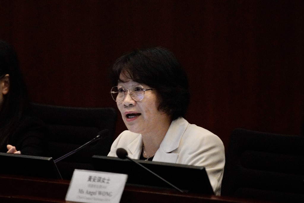 《2023年香港中文大学(修订)条例草案》委员会主席梁美芬。资料图片