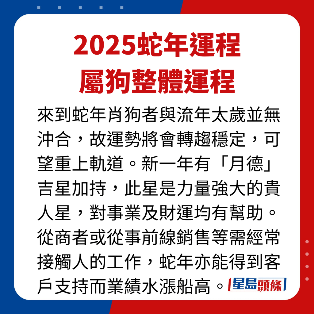 屬狗藝人整體運程。