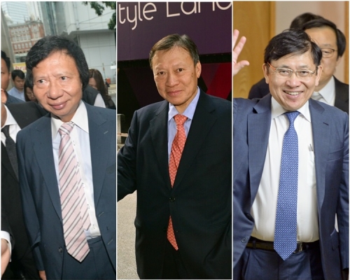 郭炳江（左）知悉郭炳湘（中）命危，上月向懲教署申請出外，與郭炳聯一同探望兄長。資料圖片