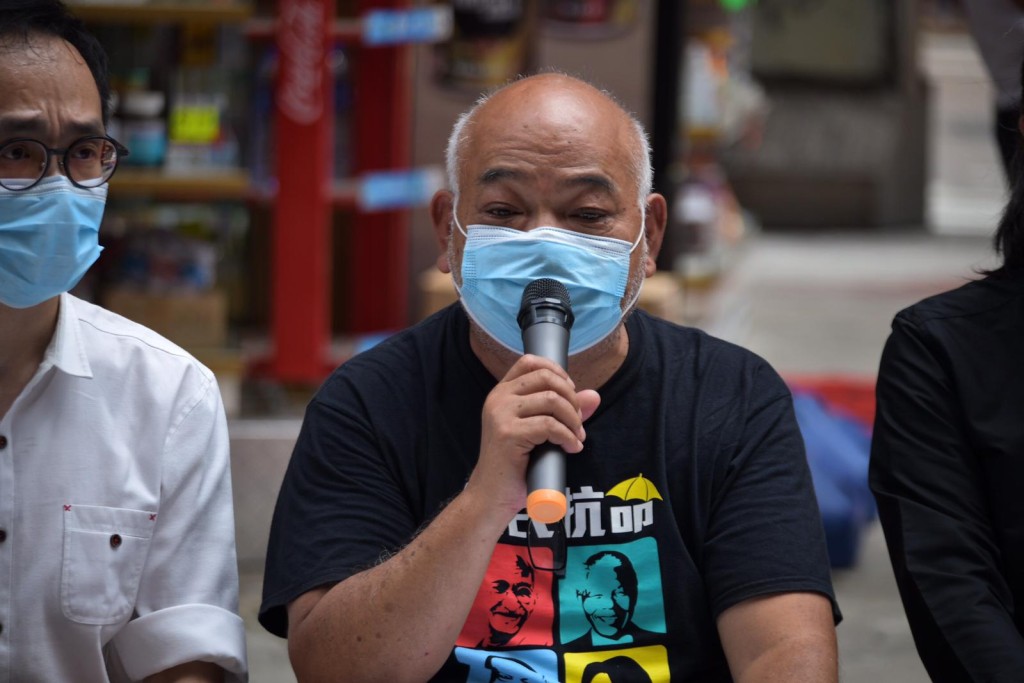 社民連東區區議員曾健成籲港人要把握時間,表達意見和不滿。