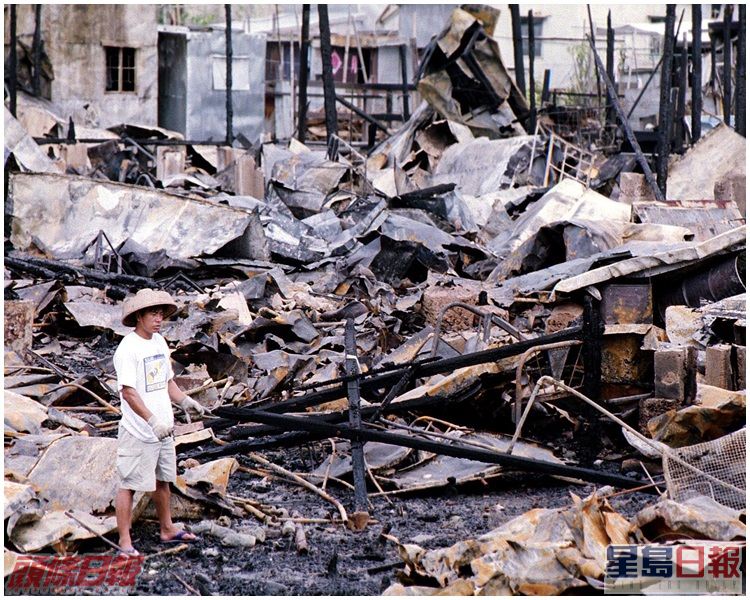 大澳近百間棚屋燒毀。資料圖片