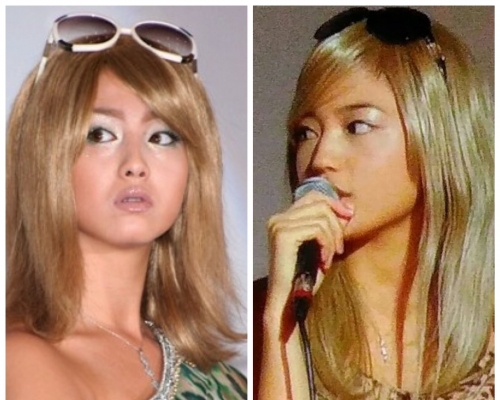 川口春奈（右）曾在電影中扮澤尻黑面的經典場面。