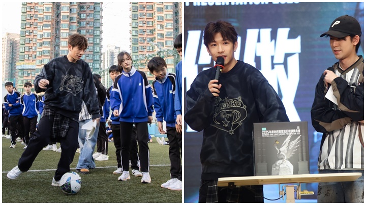 洪嘉豪攜99位同學挑戰「百腳傳球」   以自身經驗分享渡過「空白期」妙招