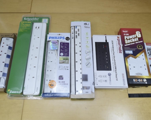 七款USB充電拖板絕緣距離不足，增加觸電風險。