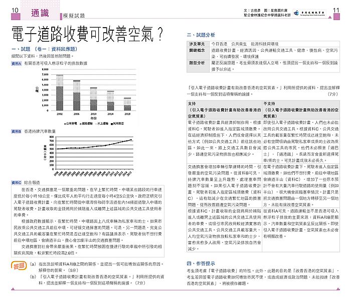 通識教育部分是以模擬試題形式為主。