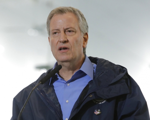 紐約市長白思豪。AP