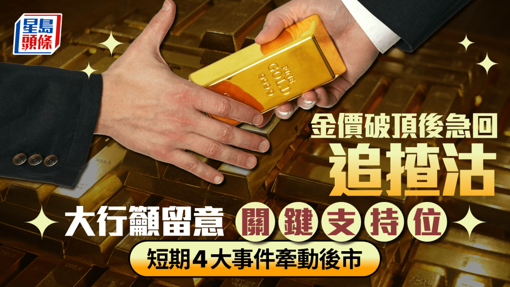 金價破頂後急回追揸沽 大行籲留意關鍵支持位 短期4大事件牽動後市