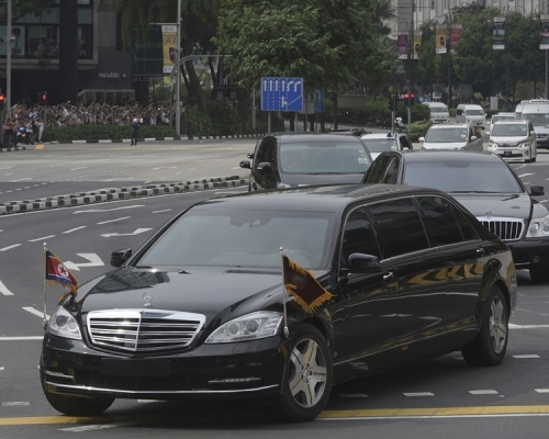 疑為金正恩專車。AP