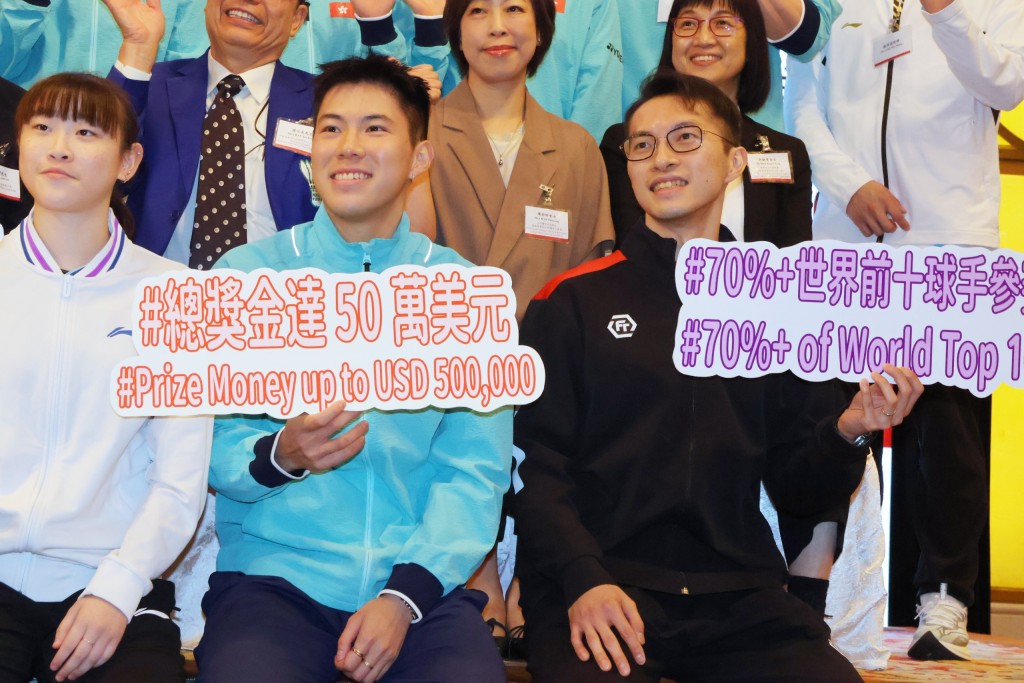 伍家朗及李卓耀兩位男單主力曾先後奪過香港公開賽冠軍。徐嘉華攝