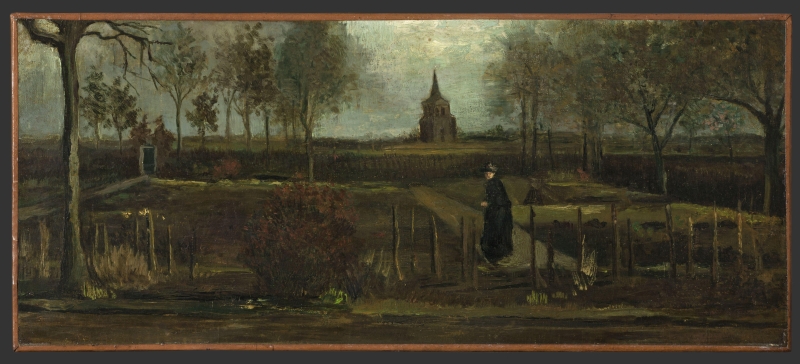 被盜梵高畫作《1884年春天紐南的牧師花園》(The Parsonage Garden at Nuenen in Spring 1884)。AP