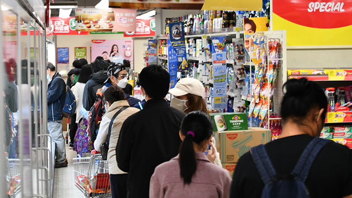 特區政府呼籲市民不需要囤積糧食。