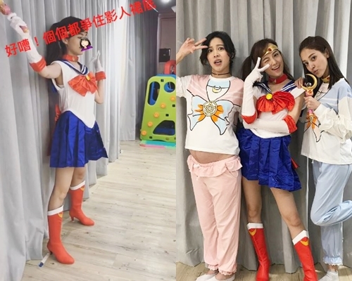 陳嘉寶開心搞Bridal Shower，Cosplay美少女戰士。