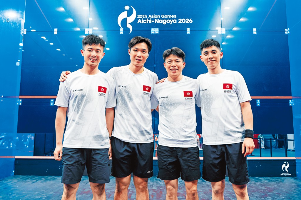 香港壁球隊。路透社 香港壁球隊。路透社
