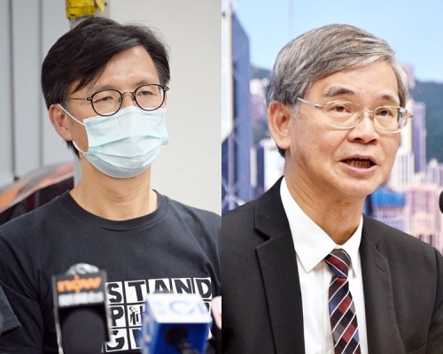 張志偉(左)指,羅致光(右)的言論是「撩交嗌」。資料圖片
