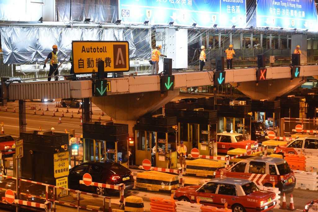 紅隧凌晨實施臨時交通安排。