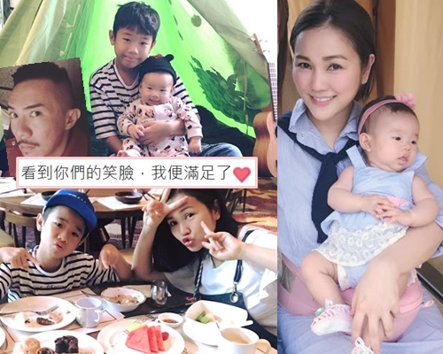 謝安琪同仔女玩得開心，好爸爸張繼聰掛住對仔女，半夜開工都要攝時間送Good Night Kiss。
