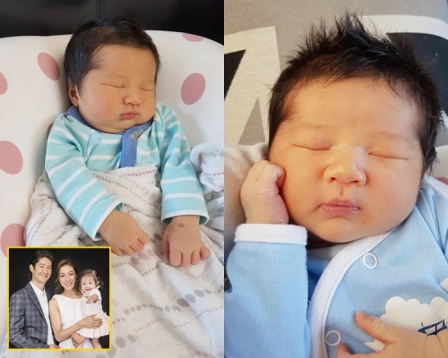 鍾嘉欣老公基因超強,一對子女都似足爸爸。(fb圖片)