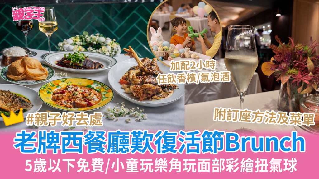 Jimmy's Kitchen復活節Happy Brunch 5歲以下免費/小童玩樂角玩面部彩繪扭氣球｜親子餐廳