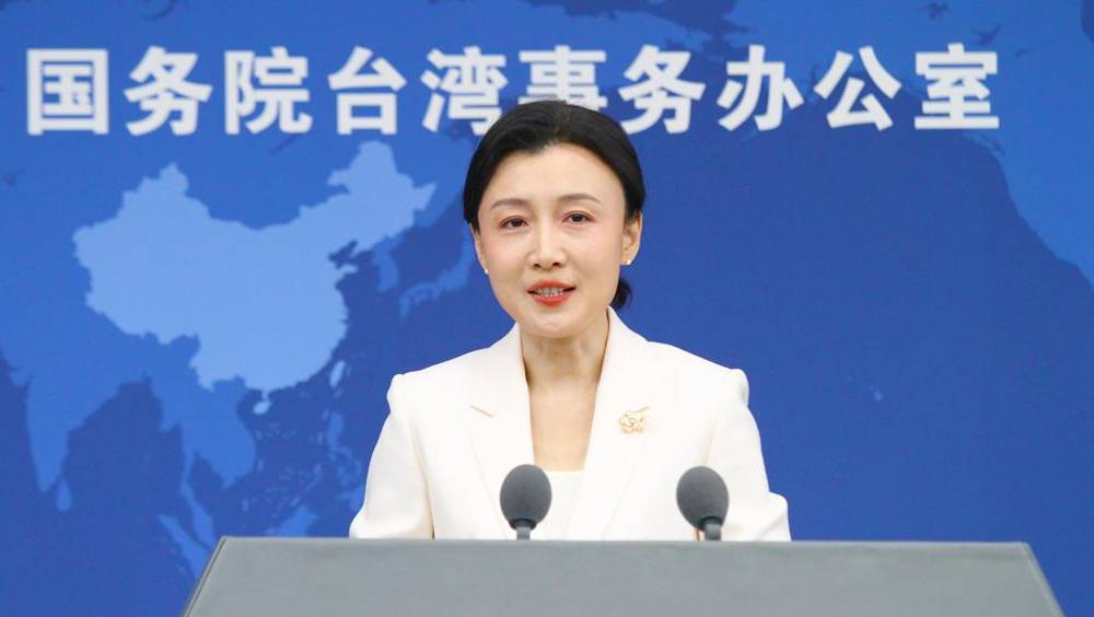 國台辦發言張晗。 中時資料圖
