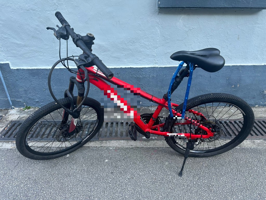 涉案男子當時所騎的單車。 涉案男子當時所騎的單車。