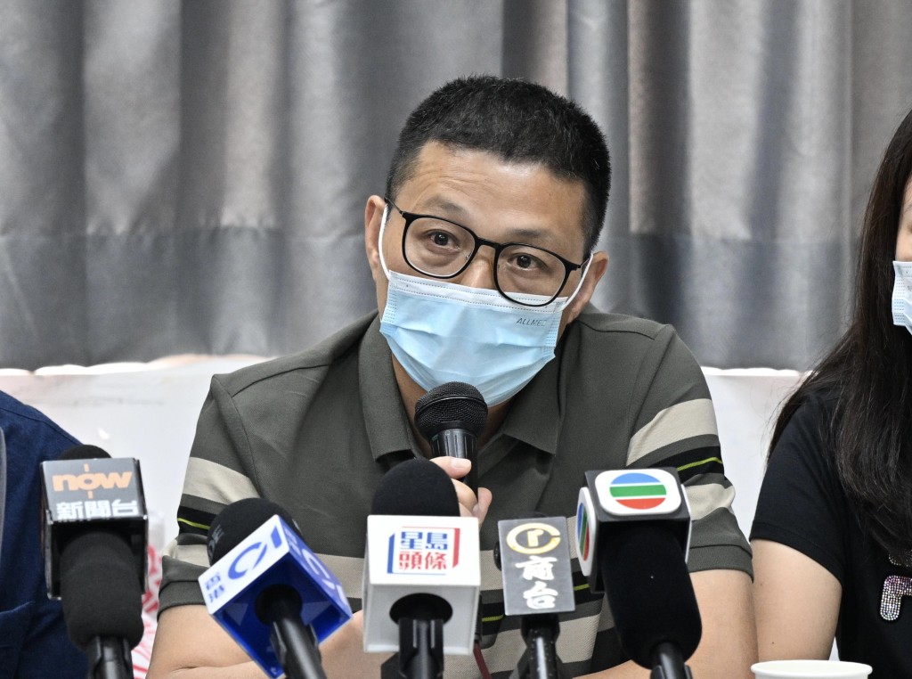 涉事案件家屬，父親黎志堅。資料圖片