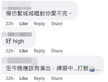 網民:模仿緊城城嘅對你愛不完。fb「車cam L(香港群組)」截圖 網民:模仿緊城城嘅對你愛不完。fb「車cam L(香港群組)」截圖