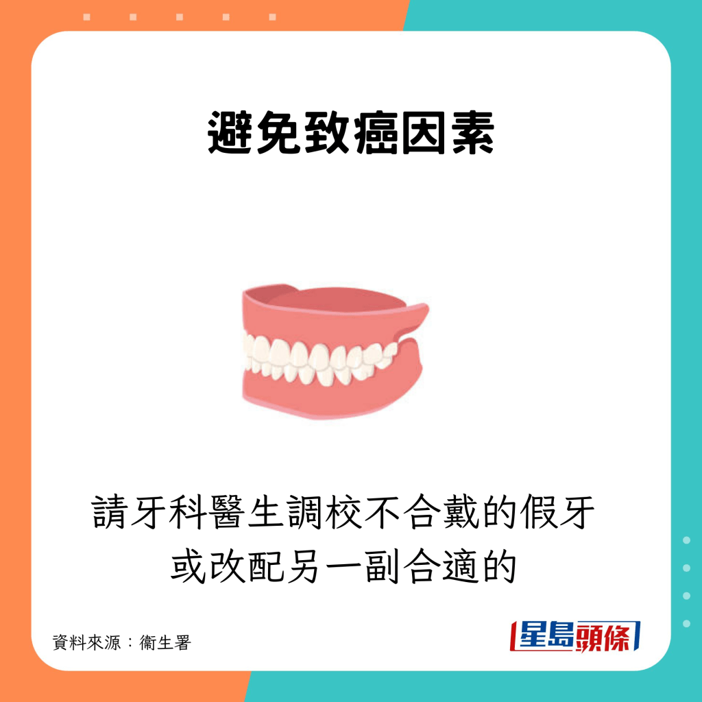 請牙科醫生調校不合戴的假牙或改配另一副合適的