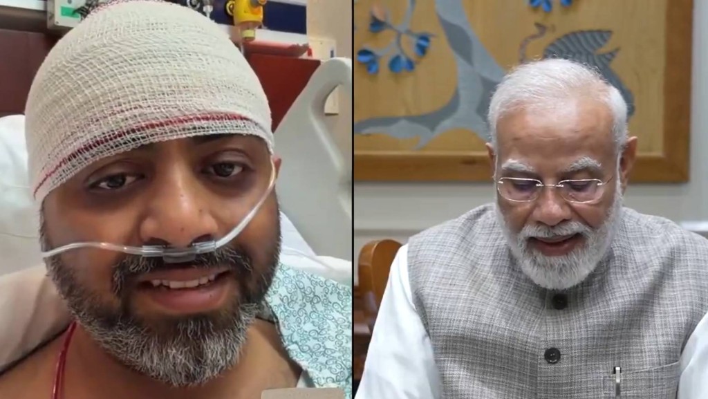 英勇機師Smit Machchhar與莫迪對話。narendramodi@X