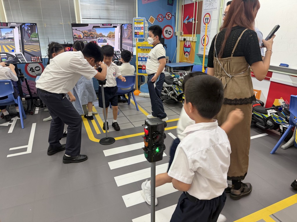 交通大使当值与分享。  （图：学校提供）
