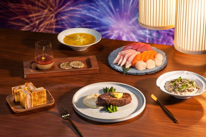 「萬妙夏．日祭之旅」的客人，可嘗到瀰漫和風的璀璨花火五道菜雙人晚餐。