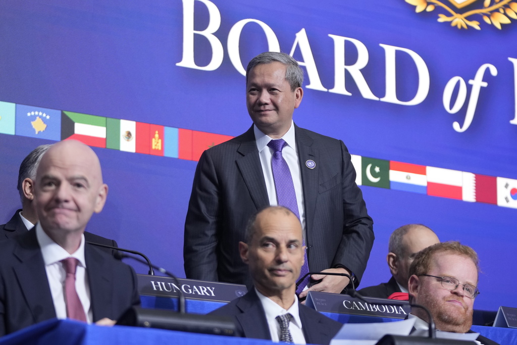 柬埔寨总理洪马内。美联社