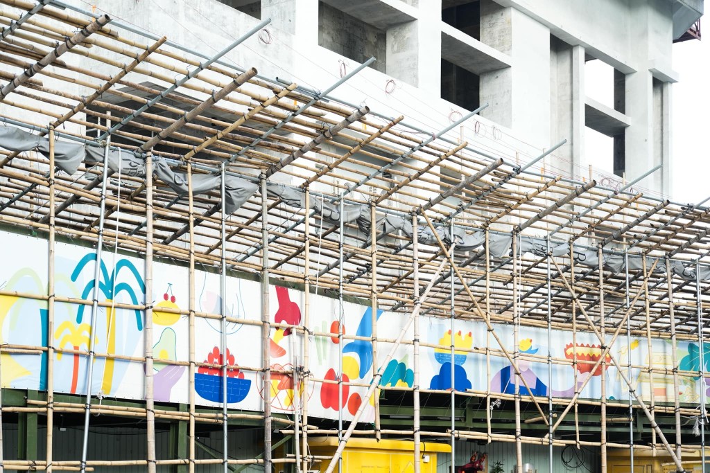 興建中的地盤亦做好防風準備。何永賢FB圖片