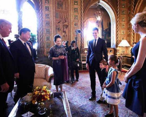 特朗普孫女還唸了《三字經》。新華社