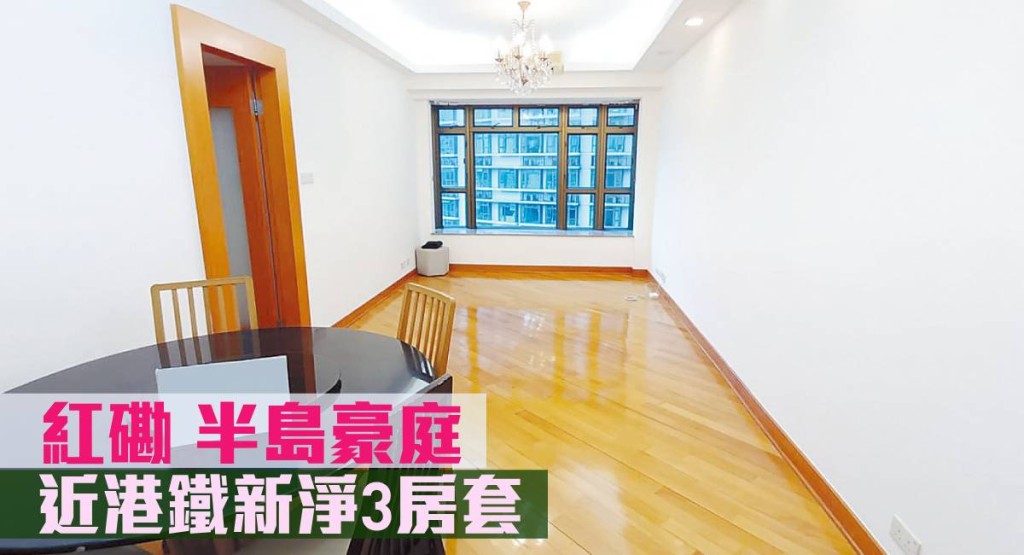 紅磡半島豪庭1座低層H室,實用面積 962 方呎,現時叫價 1,450 萬元。