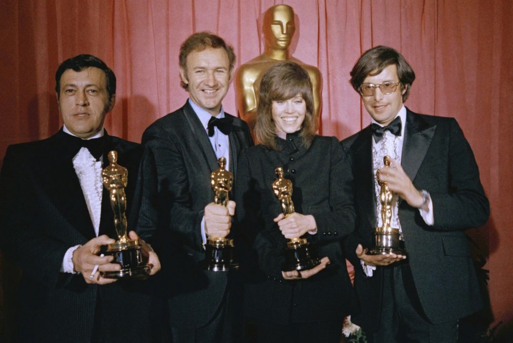 導演威廉佛烈金（右一）憑《密探霹靂火》贏得奧斯卡最佳導演、電影等獎。