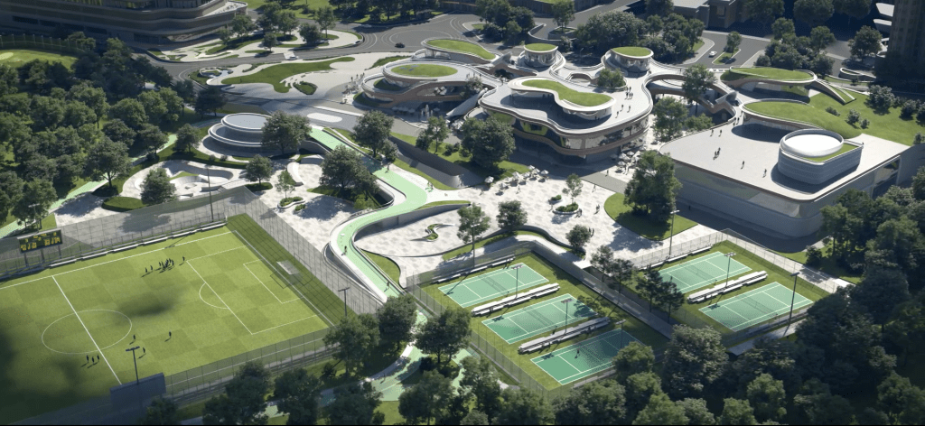 新地西沙大型綜合發展項目：佔地逾100萬呎的多元化戶外體育公園命名為「西沙SPORTS PARK」