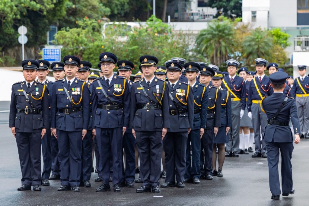 香港交通安全队60周年大会操今日（26日）在警察学院举行。