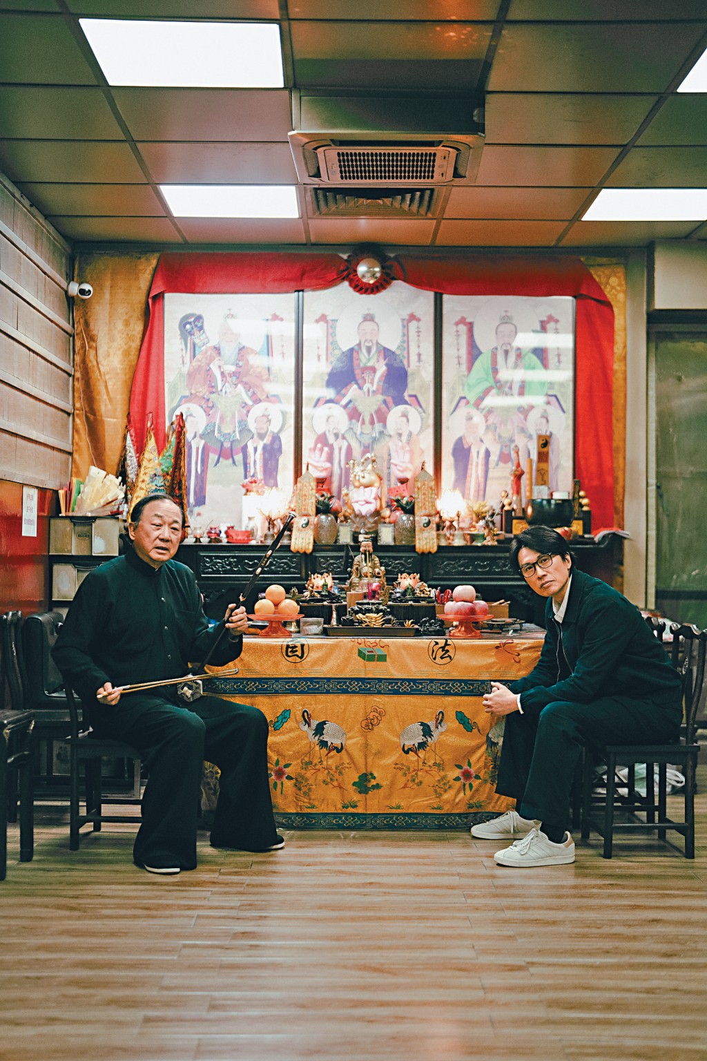 《破．地獄》刷新歷史紀錄，許冠文（左）笑言是祖師爺幫手，黃子華就希望每年都至少有一套破紀錄作品。